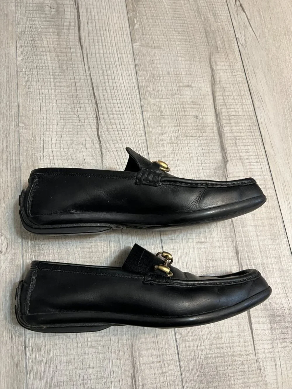 Gucci Horsebit Black Leather Loafers Old Money Preppy Quiet Luxury Men's 8